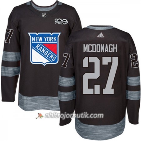 Män Ishockey New York Rangers Tröja Ryan McDonagh 27 1917-2017 100th Anniversary Adidas Svart Authentic